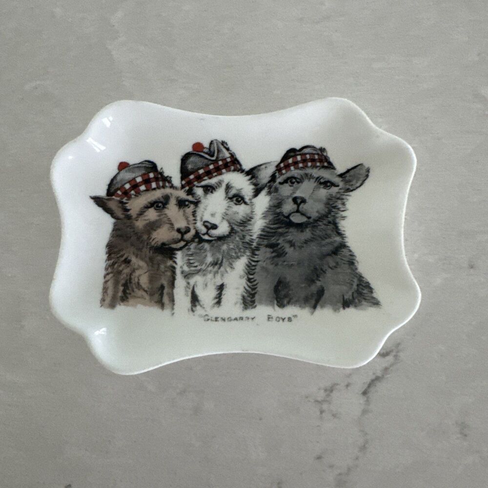 Rare Ainsley Glengarry Boys Plate Dish Scotty Dogs 1940’s